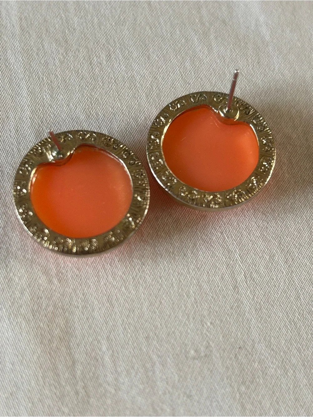 3 Pair Stud Earring Bundle Coral, Mint Green, Floral Silver Gold Tone
